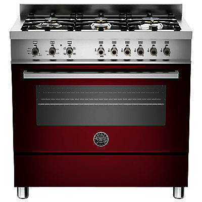Bertazzoni Professional Series 90cm Dual Energy Single Range Cooker Burgundy